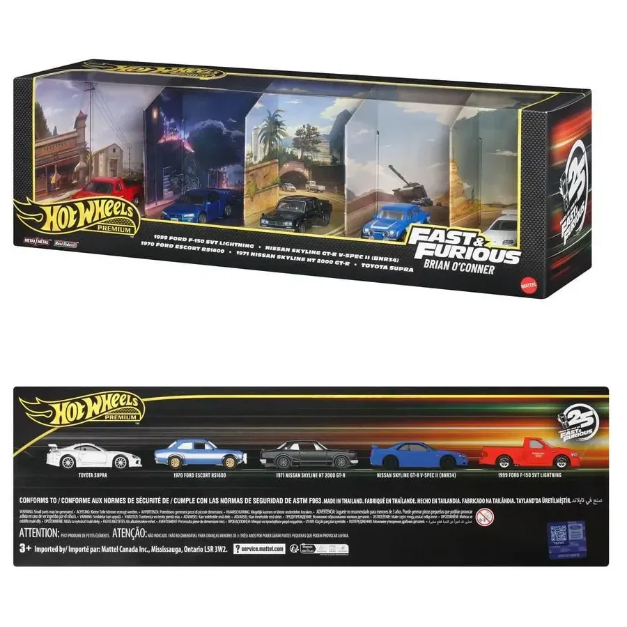 Hot Wheels Fast & Furious Brian O'Conner Premium 5-Car Set JMN13