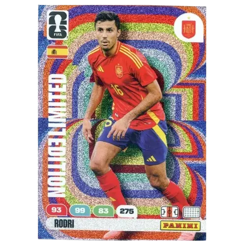 Panini Adrenalyn XL FIFA 365 Rodri Limited Edition (#275) Trading Card - Spain National Team - Near Mint