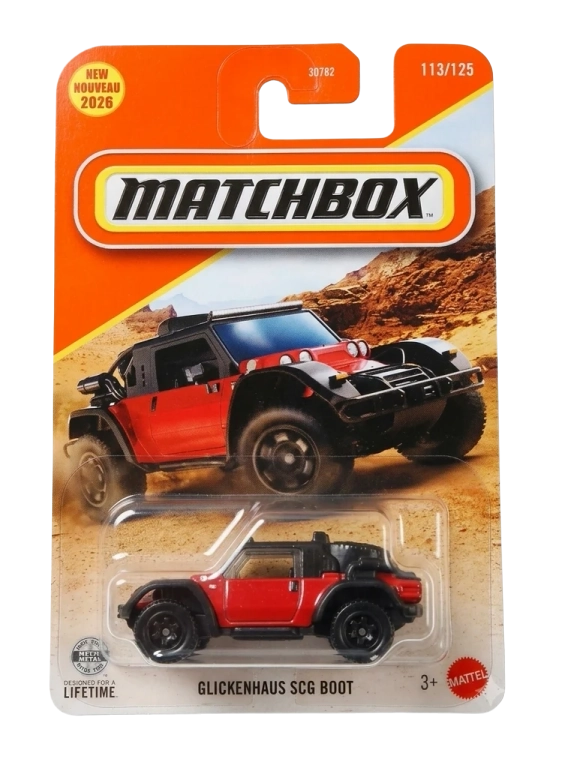 Matchbox Glickenhaus SCG Boot 113/125 JHM18 2026 Red Black
