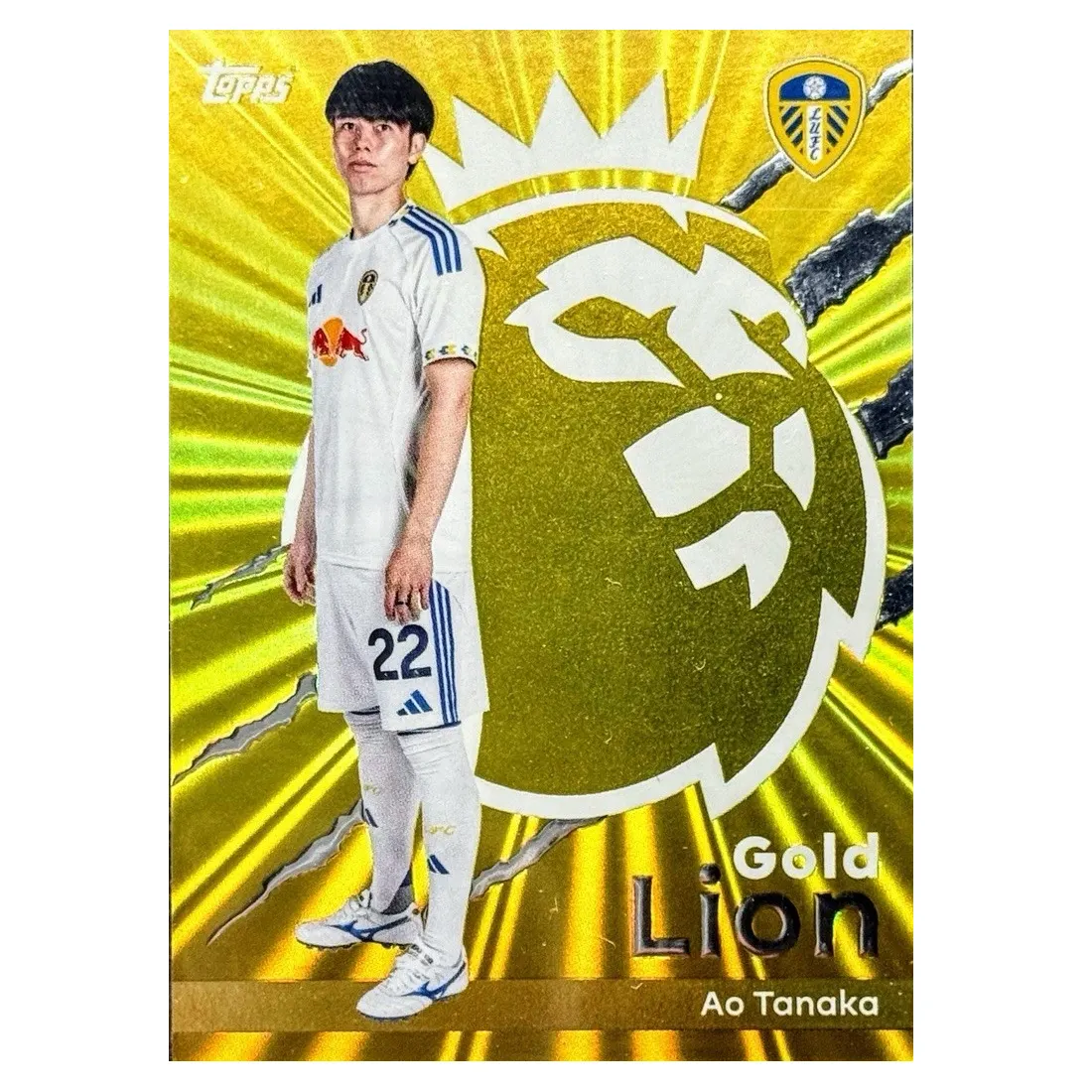 2025-26 Topps Premier League Gold Lion Ao Tanaka #GL20 Leeds United card