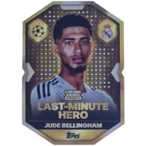 Topps Match Attax 2025/26 Jude Bellingham CA16 Last-Minute Hero Chrome Award Winner card