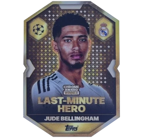 Topps Match Attax 2025/26 Jude Bellingham CA16 Last-Minute Hero Chrome Award Winner card
