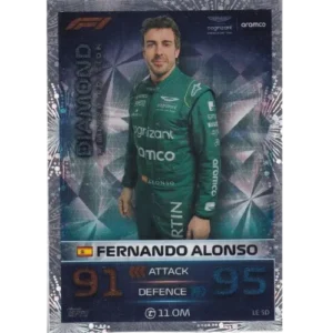 Topps Turbo Attax 2023 Fernando Alonso LE5D Diamond Limited Edition F1 card